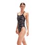 Maillot de bain femme 1 pièce SPEEDO ECO+ ALLOVER TURNBACK BLA/GRE