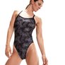 Maillot de bain femme 1 pièce SPEEDO ECO+ ALLOVER TURNBACK BLA/GRE