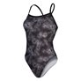 Maillot de bain femme 1 pièce SPEEDO ECO+ ALLOVER TURNBACK BLA/GRE