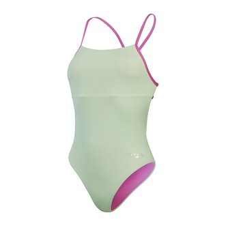 Maillot de bain femme 1 pièce SPEEDO ECO+ SOLID LATTICE TIE-BACK GRN