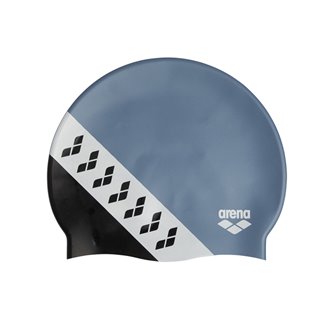 Bonnet de bain ARENA ICONS TEAM STRIPE CAP ARENA STRIPE BLACK GREY