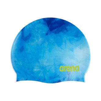 Bonnet de bain ARENA HD CAP TIE & DYE BLUE