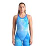 Combinaison de natation dos ouvert ARENA POWERSKIN CARBON GLIDE TIE & DYE COBALT