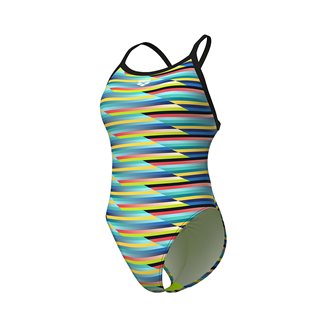 Maillot de bain femme 1 pièce ARENA WOMEN'S ARENA RACING STRIPE SWIMSUIT XCROSS